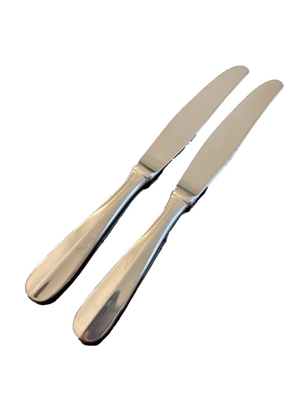 2 Dinner Knives Oneida ICARUS GLOSSY Stainless China - 9.5"